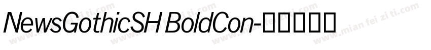 NewsGothicSH BoldCon字体转换